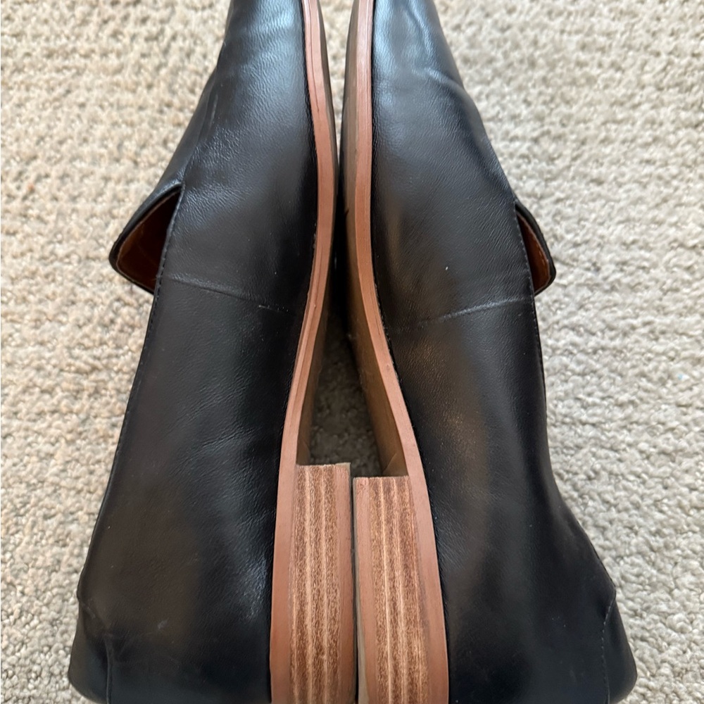 Franco Sarto Black Leather Flats - Women’s Size 10